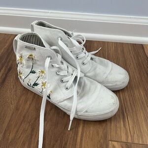 Bangs Everest Ice Daisy High Top Vegan Canvas Sneakers